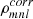 $ \rho_{mnl}^{corr} $