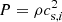 $ P = \rho c_{{\rm s},i}^2 $