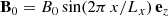 $$ \begin{aligned}&\mathbf B _0 = B_0\sin (2\pi \,x/L_x)\,\mathbf e _z \end{aligned} $$