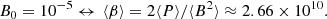 $$ \begin{aligned} &B_0 = 10^{-5} \leftrightarrow \, \langle \beta \rangle = 2\langle P \rangle /\langle B^2 \rangle \approx 2.66\times 10^{10}. \end{aligned} $$