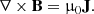 $$ \begin{aligned} &\nabla \times \mathbf B = \upmu _0\mathbf J . \end{aligned} $$