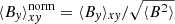 $ \langle B_{\mathit{y}} \rangle_{x\mathit{y}}^{\mathrm{norm}} = \langle B_{\mathit{y}} \rangle_{x\mathit{y}}/\sqrt{\langle B^2 \rangle} $