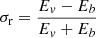 $$ \begin{aligned} \sigma _{\rm r} = \frac{E_v - E_b}{E_v + E_b} \end{aligned} $$