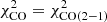 $ \chi^2_{\rm CO} = \chi^2_{\rm CO(2{-}1)} $