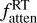 $f_{{\rm{atten}}}^{{\rm{RT}}}$