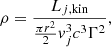 $$ \begin{aligned} \rho = \frac{L_{j,\mathrm {kin}}}{\frac{\pi r^2}{2} { v}^3_j c^3 \Gamma ^2}, \end{aligned} $$