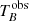 $ T_{B}^{\mathrm{obs}} $
