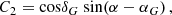 $$ \begin{aligned} C_2&= \mathrm{cos} \delta _G\ \mathrm{sin} (\alpha - \alpha _G)\, , \end{aligned} $$