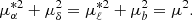 $ \mu_{\alpha}^{*2} + \mu_{\delta}^2 = \mu_{\ell}^{*2} + \mu_{b}^2=\mu^2. $