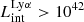 $ L_{\mathrm{int}}^{\mathrm{Ly}\alpha} > 10^{42} $