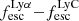 $ f_{\mathrm{esc}}^{\mathrm{Ly}\alpha}{-}f_{\mathrm{esc}}^{\mathrm{LyC}} $