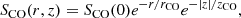 $$ \begin{aligned} S_{\rm CO}(r,z) = S_{\rm CO}(0) e^{-r/r_{\rm CO}} e^{-|z|/z_{\rm CO}}, \end{aligned} $$