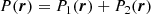 $$ \begin{aligned}&P(\boldsymbol{r}) = P_1(\boldsymbol{r}) + P_2(\boldsymbol{r}) \end{aligned} $$