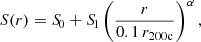 $$ \begin{aligned} S(r) = {S\!}_0 + {S\!}_1\left(\frac{r}{0.1\,r_{\rm 200c}}\right)^{\alpha }, \end{aligned} $$