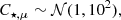 $$ \begin{aligned}&C_{\star ,\mu } \sim \mathcal{N} (1, 10^{2}), \end{aligned} $$