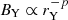 $ B_{\mathrm{Y}}\propto r_{\mathrm{Y}}^{-p} $