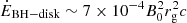 $ \dot{E}_{\mathrm{BH-disk}}\sim 7\times 10^{-4}B_0^2r_{\mathrm{g}}^2c $