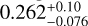 $0.262_{ - 0.076}^{ + 0.10}$