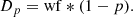 $$ \begin{aligned} D_p=\mathrm{wf}*(1-p). \end{aligned} $$
