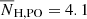 $ \overline{N}_{\mathrm{H,PO}}=4.1 $
