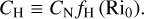 ${C_{\rm{H}}} \equiv {C_{\rm{N}}}{f_{\rm{H}}}\left( {{\rm{R}}{{\rm{i}}_0}} \right).$