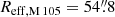 $ R_{\mathrm{eff,M\,105}} = 54{{\overset{\prime\prime}{.}}}8 $