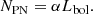 $$ \begin{aligned} N_\mathrm{PN} = \alpha L_\mathrm{bol} . \end{aligned} $$