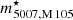 $ m^{\star}_{5007, \mathrm{M\,105}} $