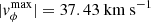 $ |v_\phi^{\rm max}|=37.43 \mathrm{\ km\ s^{-1}} $