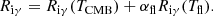 $$ \begin{aligned} R_{\rm i\gamma }=R_{\rm i\gamma }(T_{\rm CMB})+\alpha _{\rm fl}R_{\rm i\gamma }(T_{\rm fl}). \end{aligned} $$