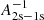 $ A^{-1}_{\mathrm{2s-1s}} $