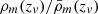 $ \rho_m(z_{v})/\bar{\rho}_m(z_{v}) $