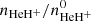 $ n_{\rm HeH^+}/n^{0}_{\rm HeH^+} $