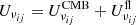 $ U_{\nu_{ij}}=U_{\nu_{ij}}^{\mathrm{CMB}}+U_{\nu_{ij}}^{\mathrm{fl}} $