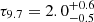 $ \tau_{9.7} = 2.0_{-0.5}^{+0.6} $