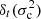 $ \delta_t(\sigma_{\rm c}^2) $