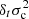 $ \delta_t\sigma_{\rm c}^2 $