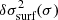 $ \delta\sigma^2_\textrm{surf}(\sigma) $