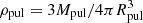 $ \rho_{\rm pul}=3M_{\rm pul}/4 \pi R_{\rm pul}^3 $