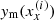 $ {\it y}_{\rm m}(x^{(i)}_x) $