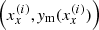 $ \left(x^{(i)}_x, {\it y}_{\rm m}(x^{(i)}_x)\right) $