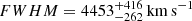 $ FWHM=4453_{-262}^{+416}\, \mathrm{km\,s^{-1}} $