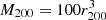 $ M_{200}=100 r_{200}^3 $