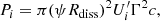 $$ \begin{aligned} P_{i} = \pi (\psi R_{\rm diss})^2 U^\prime _{i} \Gamma ^2 c , \end{aligned} $$