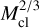 $M_{{\rm{cl}}}^{2/3}$