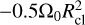 $ - 0.5{\Omega _0}R_{{\rm{cl}}}^2$