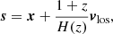 $$ \begin{aligned} \boldsymbol{s}=\boldsymbol{x}+\dfrac{1+z}{H(z)}\boldsymbol{v}_{\rm los}, \end{aligned} $$