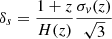 $ \delta_s = \dfrac{1+z}{H(z)}\dfrac{\sigma_{\mathit{v}}(z)}{\sqrt{3}} $