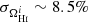 $ \sigma_{\Omega_{\mathrm{H}\textsc{i}}^i} \sim 8.5\% $