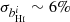 $ \sigma_{b_{\mathrm{H}\textsc{i}}^i} \sim 6\% $